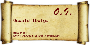 Oswald Ibolya névjegykártya